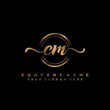 CM İlk el yazısı logo vektörü