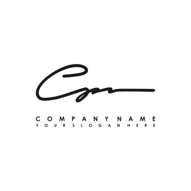 CP Luxury initial handwriting logo template, logo for beauty, fashion, wedding, photography clipart