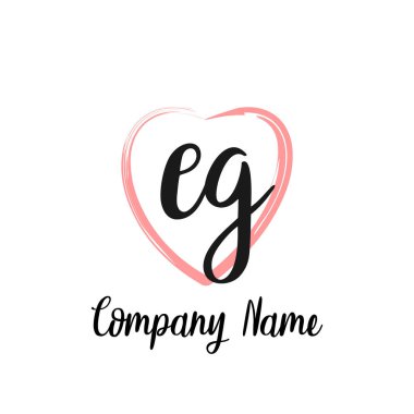 Beauty vector initial logo, handwriting logo of initial signature, wedding, fashion, jewerly, boutique, floral and botanical with creative template for any company or business clipart