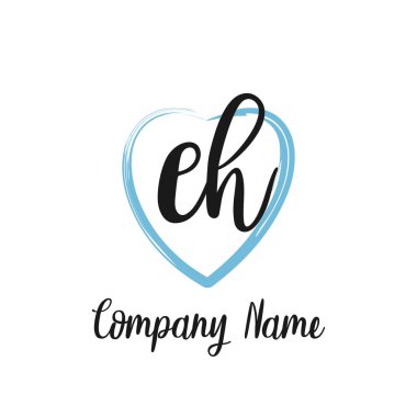 Beauty vector initial logo, handwriting logo of initial signature, wedding, fashion, jewerly, boutique, floral and botanical with creative template for any company or business clipart