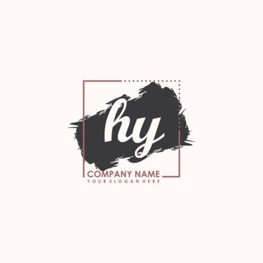 H elegan el yazısı vektör çizimi