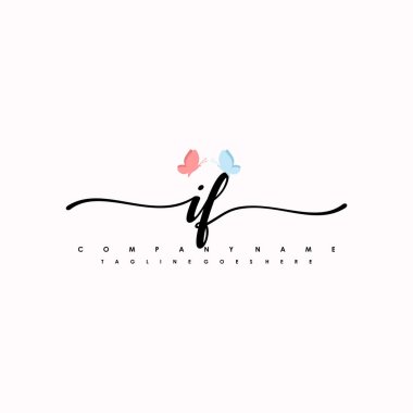 Zarif ve sofistike el yazısı logo vektörü