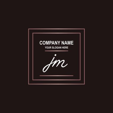 JM Luxury initial handwriting logo template, logo for beauty, fashion, wedding, photography clipart