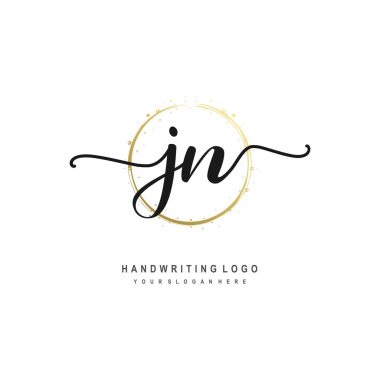 Beauty vector initial logo, handwriting logo of initial signature, wedding, fashion, jewerly, boutique, floral and botanical with creative template for any company or business clipart