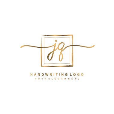 JQ Güzellik Vektörü ilk logosu, ilk imzalı el yazısı logosu, düğün, moda