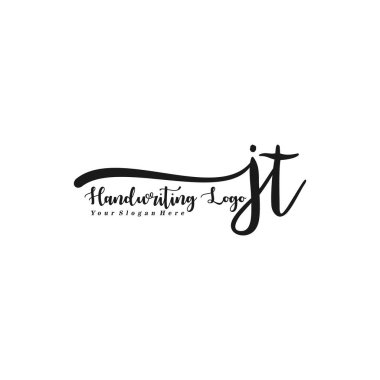 JT İlk el yazısı logo vektörü