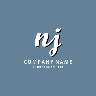NJ elegan el yazısı vektör çizimi