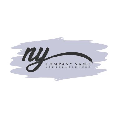 NY ilk monogram el yazısı imza logosu