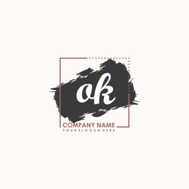 mektup OK elegan el yazısı vektör çizimi