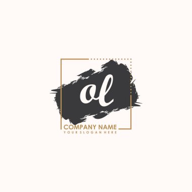 OL elegan el yazısı vektör illüstrasyonu