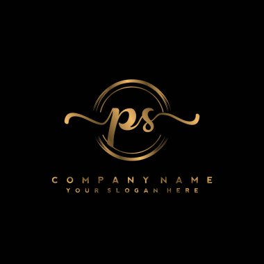 PS İlk el yazısı logo vektörü