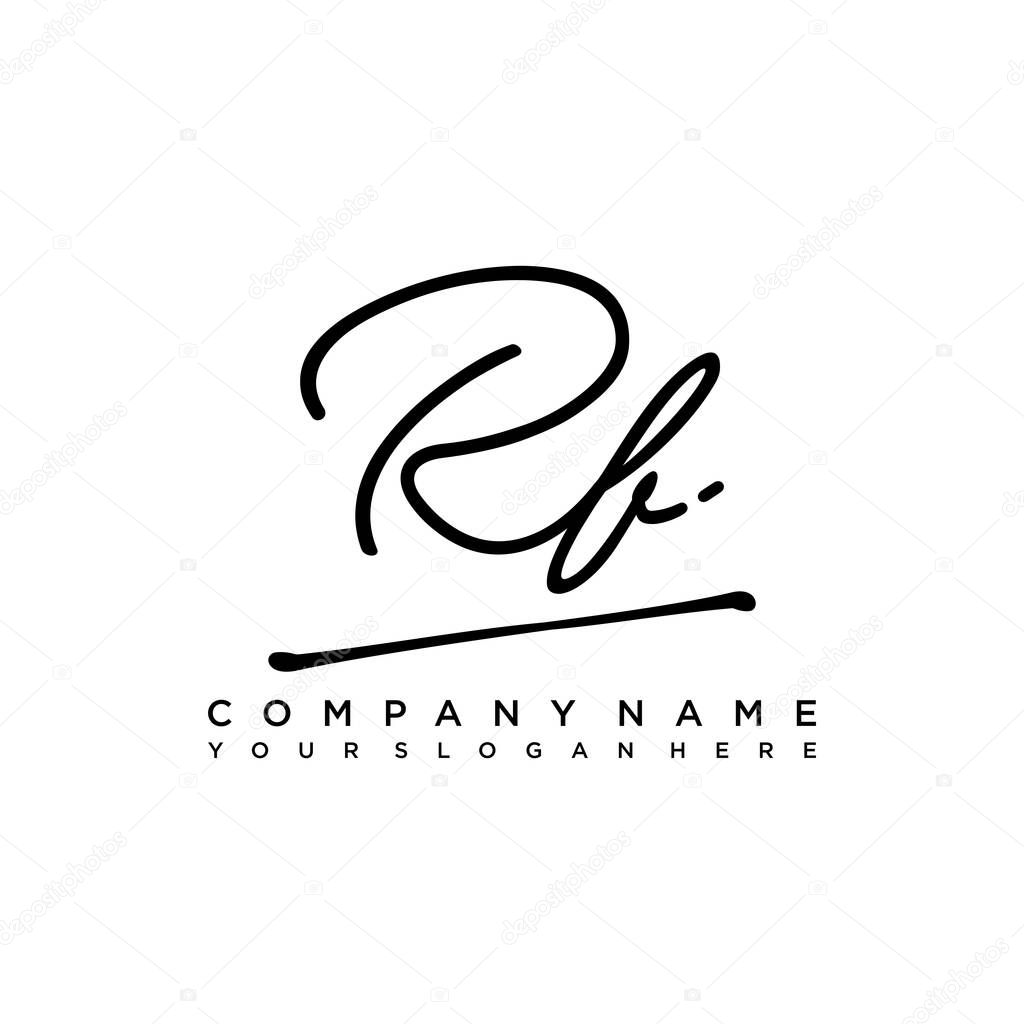RB initial monogram handwritten signature logo