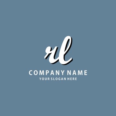 RL elegan el yazısı vektör çizimi