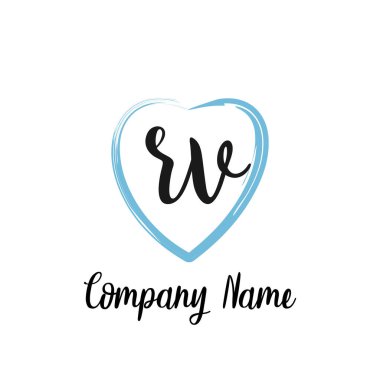 Başlangıç logosu, ilk imzadan oluşan el yazısı logosu, düğün, moda, mücevher, butik, çiçek ve botanik, herhangi bir şirket veya işletme için yaratıcı şablona sahip.