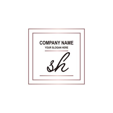 SH Lüks ilk el yazısı şablonu, güzellik, moda, düğün, fotoğrafçılık logosu