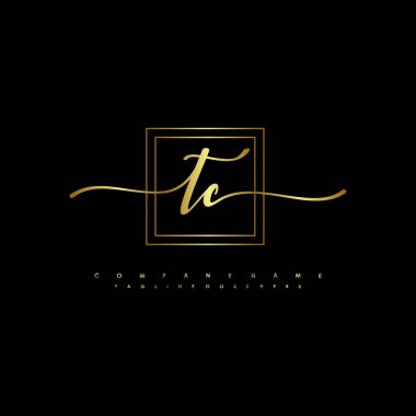 Başlangıç logosu, ilk imzadan oluşan el yazısı logosu, düğün, moda, mücevher, butik, çiçek ve botanik, herhangi bir şirket veya işletme için yaratıcı şablona sahip.