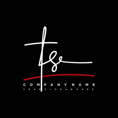 TS Initial letter handwriting and signature logo. A concept handwriting initial logo with template element clipart