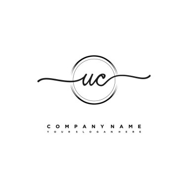 UC Güzellik Vektörü ilk logosu, ilk imzalı el yazısı logosu, düğün, moda