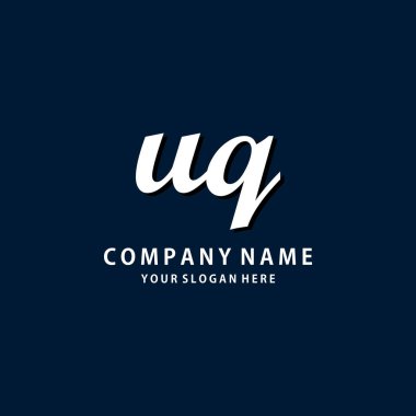 UQ elegan el yazısı vektör illüstrasyonuName