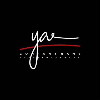 Evet. El yazısı ve imza amblemi. Şablon ögesine sahip bir konsept el yazısı logosu