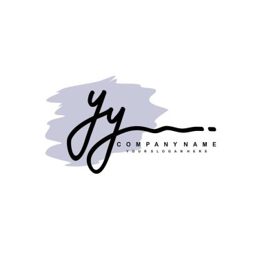 YY initial monogram handwritten signature logo clipart