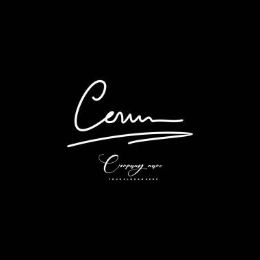 CE ilk harf el yazısı ve imza logosu