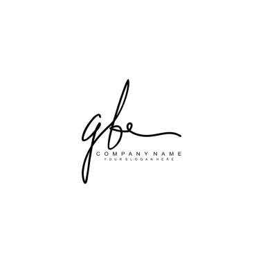 GB initial letter handwriting and signature logo clipart