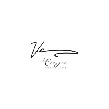 VE ilk harf el yazısı ve imza logosu