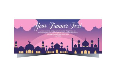 Muslim Holy Month Ramadan Kareem background - Ornamental Arabic Lantern With Burning Candle Glowing clipart