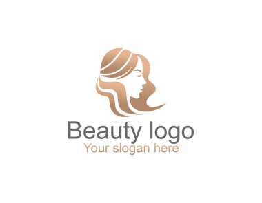 Güzellik logosu koleksiyonu. Altın rengi markalaştırma ilhamı ile güzellik merkezi kadın tasarımı koleksiyonu