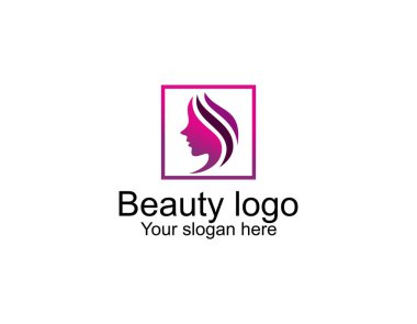 Yaratıcı element Premium Vector ile kuaför salonu için soyut güzellik kadını logosu tasarımı