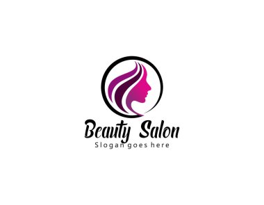 Yaratıcı element Premium Vector ile kuaför salonu için soyut güzellik kadını logosu tasarımı
