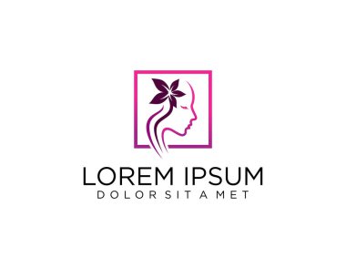 Güzellik salonu, kuaför salonu, spa için vektör logosu tasarımı