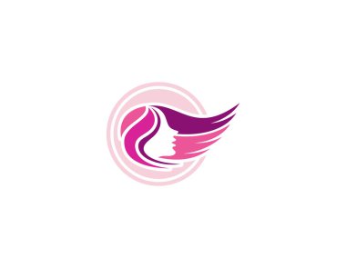 Güzellik çiçekli saç logosu tasarımı