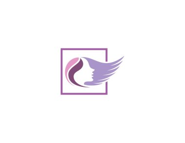 Yaratıcı, eşsiz konsept premium vektörlü güzel kadınlar logosu