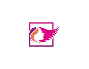 Modern güzellik stili ve kartvizit tasarımlı kadın logosu, doğal güzellik vektörü.