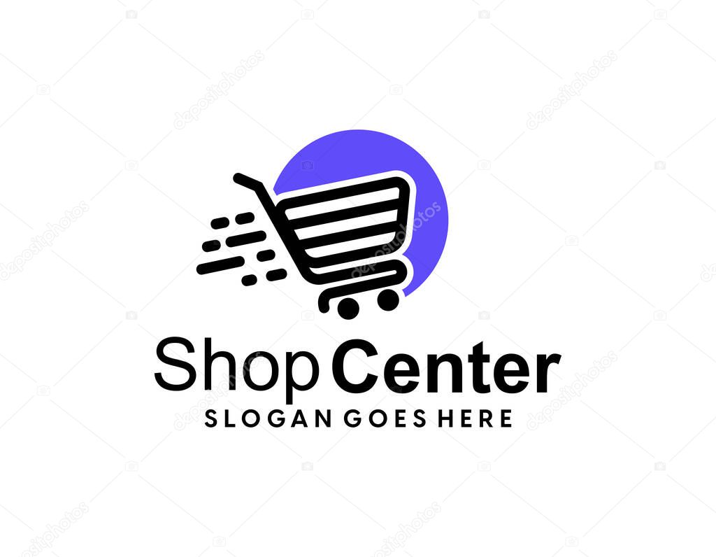Shopping bag logo design template vector illustration. icon, symbol, creative