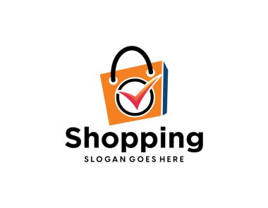 E harfi alışveriş çantası amblemi, e-ticaret logosu.