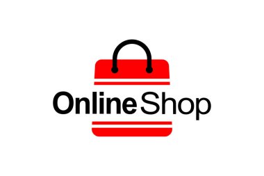 Online Shop Logo şablonu tasarlamak vektör