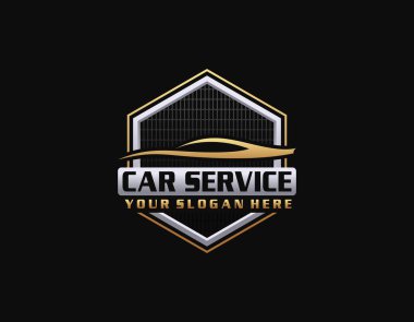 Otomatik logo şablonu tasarımı. Vektör illüstrasyonu