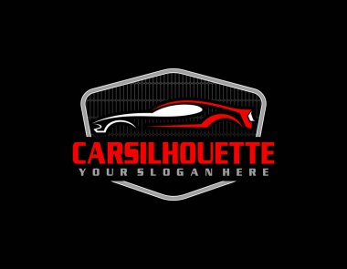 Spor Araba Logosu. Otomotiv, Araba Fuarı, Araba Satıcısı Logosu Tasarım Vektörü