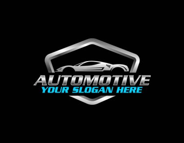 Otomatik onarım logosu. Piston, Vites ve İngiliz anahtarı ile amblem. Otomotiv şirketi için mükemmel bir logo..