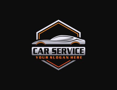 Spor Araba Logosu. Otomotiv, Araba Fuarı, Araba Satıcısı Logosu Tasarım Vektörü