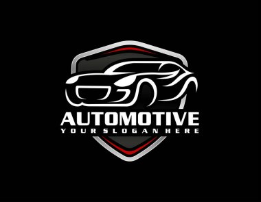 Hızlı Otomobil Otomotiv Logo Tasarım Şablonu. Elektrikli araba logosu vektör