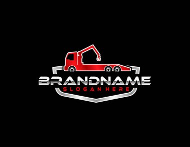 Kamyon logosu, otomotiv endüstrisiyle ilgili iş için mükemmel logo.