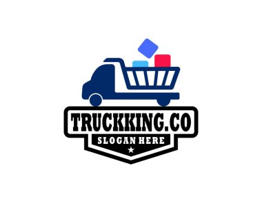 Lojistik ve dağıtım şirketi logosu tasarım şablonunun çizim grafik vektörü