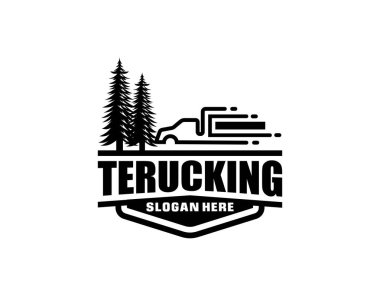 kamyon nakliye lojistiği, dağıtım, ekspres, kargo şirketi, hızlı nakliye, tasarım logosu