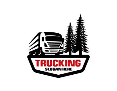 Kamyon logo şablonu, kamyonet logosu kamyonet logosu, kamyon logosu çizimi.