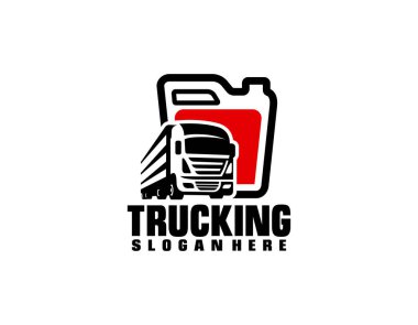 Kamyon nakliye lojistik logosu. Yarı kamyon çember amblemi hazır. Taşımacılık ve nakliye logosu için en iyisi.
