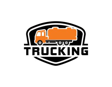 Trucking company emblem ready made logo vector isolated. Best for trucking and freight related industry